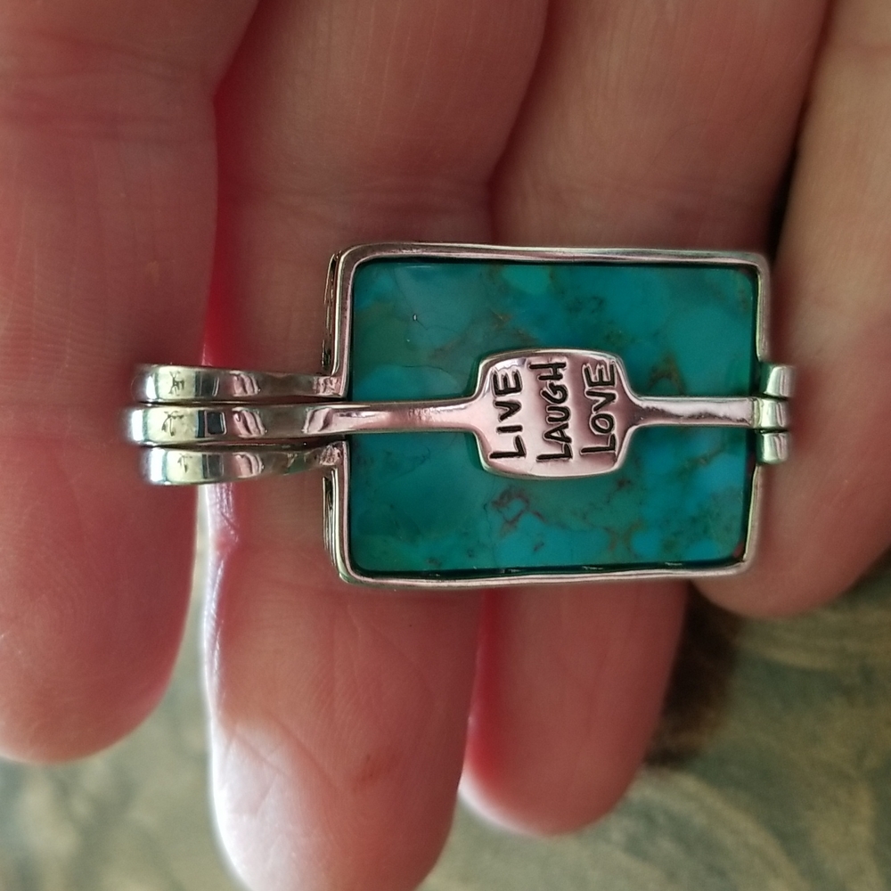 💥Silpada Changeling Pendant S1957 Live Laugh Love w/ 3 interchangeable Rare - Picture 9 of 11